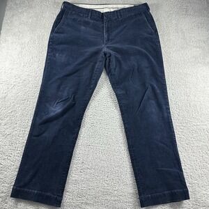 Polo Ralph‎ Lauren Corduroy Pants Mens 38x32 Stretch Classic Fit Navy Blue Cords